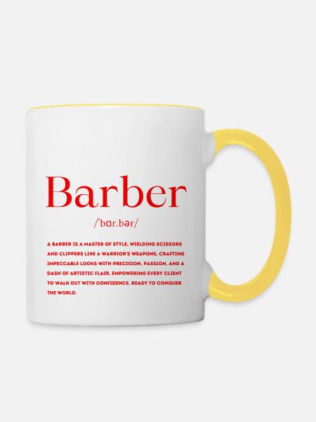 Barber Definition - Tasse zweifarbig - Weiß/Gelb