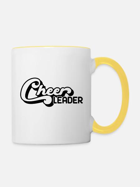 Cheerleader - Tasse zweifarbig - Weiß/Gelb