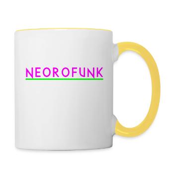 Rave Neorofunk - Mug contrasté - blanc/jaune - Droite