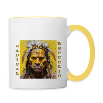Radical Republic / Fierce Native Yellow - Mug contrasté - blanc/jaune - Droite