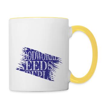 birthday present idea arborists humor - Tasse zweifarbig - Weiß/Gelb - Rechts