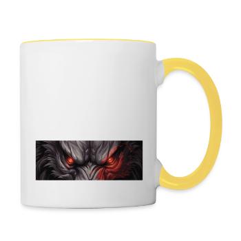 BRAVE - Fenrir Wolf - Contrasting Mug - white/yellow - Right