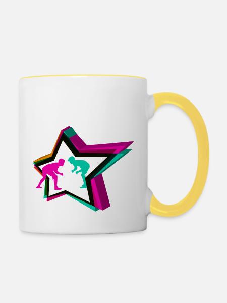 Ringer Star - Tasse zweifarbig - Weiß/Gelb