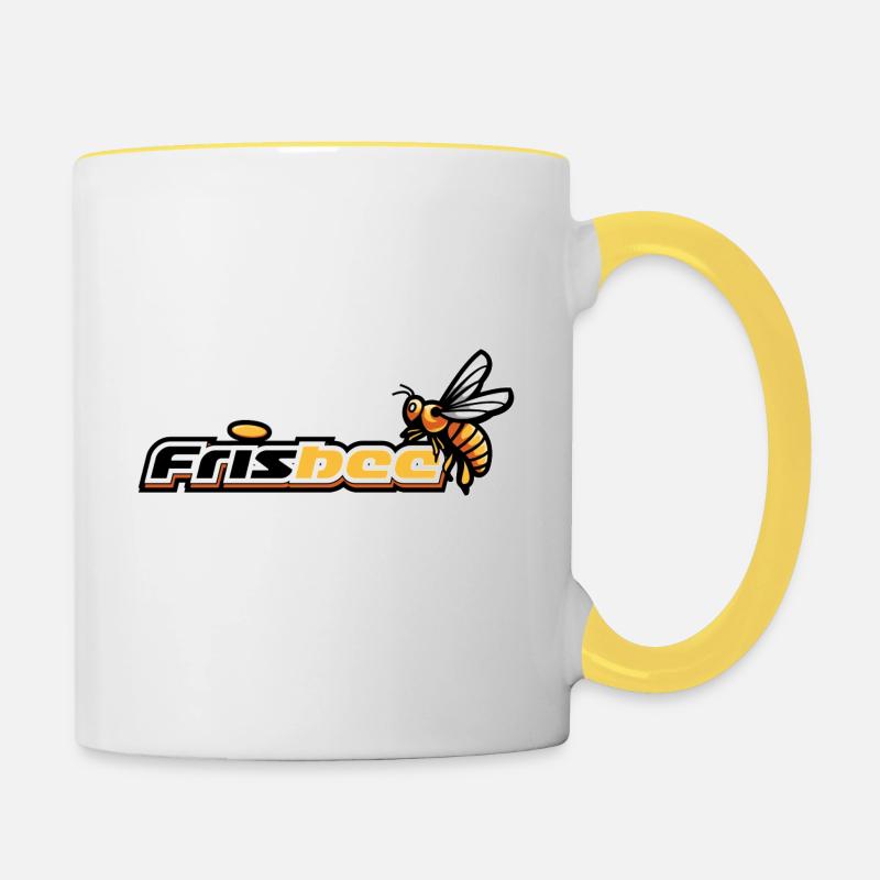 Ultimate FrisBEE - Contrasting Mug - white/yellow