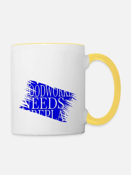 funny carpenter quotes - Tasse zweifarbig - Weiß/Gelb