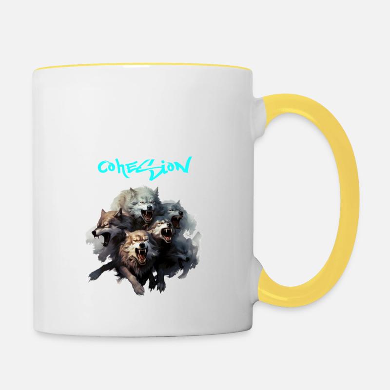 Team Cohesion - Contrasting Mug - white/yellow