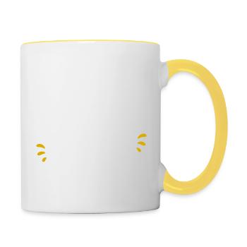 Mardi Gras - Mug contrasté - blanc/jaune - Droite