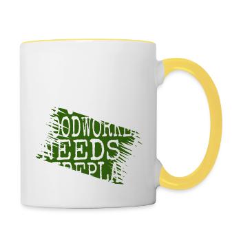 Les arboriculteurs aiment les amateurs John Carpenter blagues - Mug contrasté - blanc/jaune - Droite