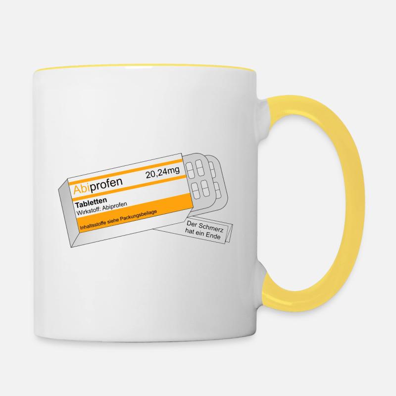 Abi2024 - Tasse zweifarbig - Weiß/Gelb