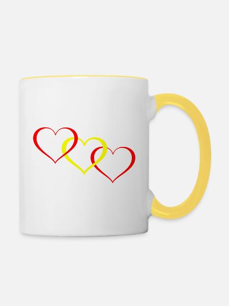 Spanien EM - Tasse zweifarbig - Weiß/Gelb