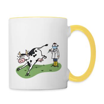 Toller Tierarzt - Tasse zweifarbig - Weiß/Gelb - Rechts