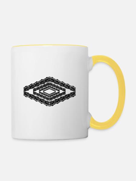Mein Stil - Tasse zweifarbig - Weiß/Gelb