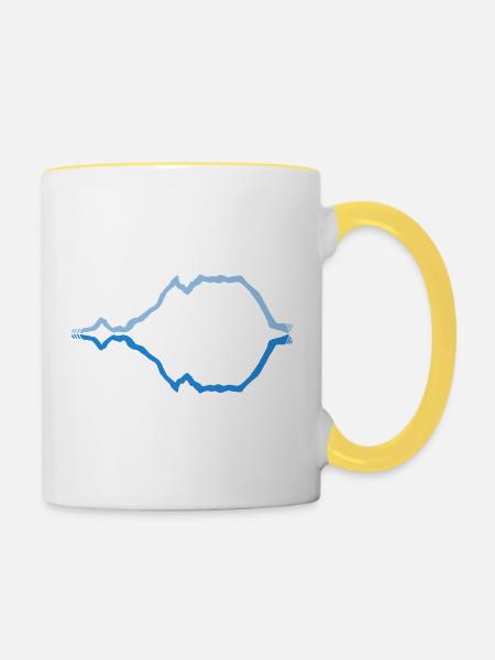 Grimming gespiegelt - Tasse zweifarbig - Weiß/Gelb