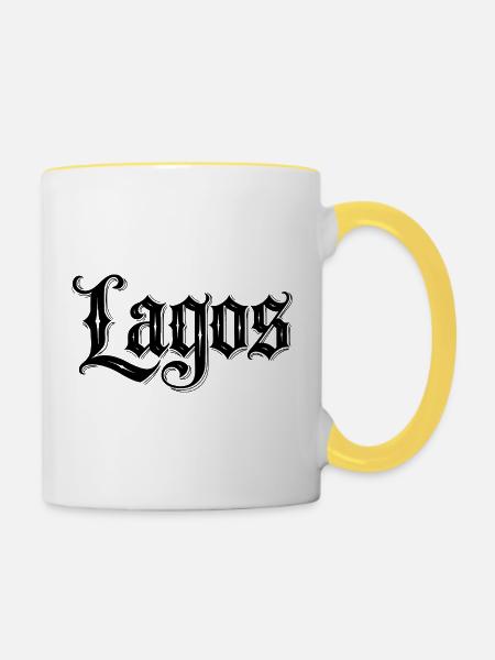 Lagos - Tasse zweifarbig - Weiß/Gelb