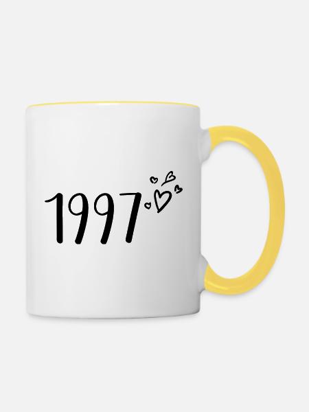 1997 - Tasse zweifarbig - Weiß/Gelb