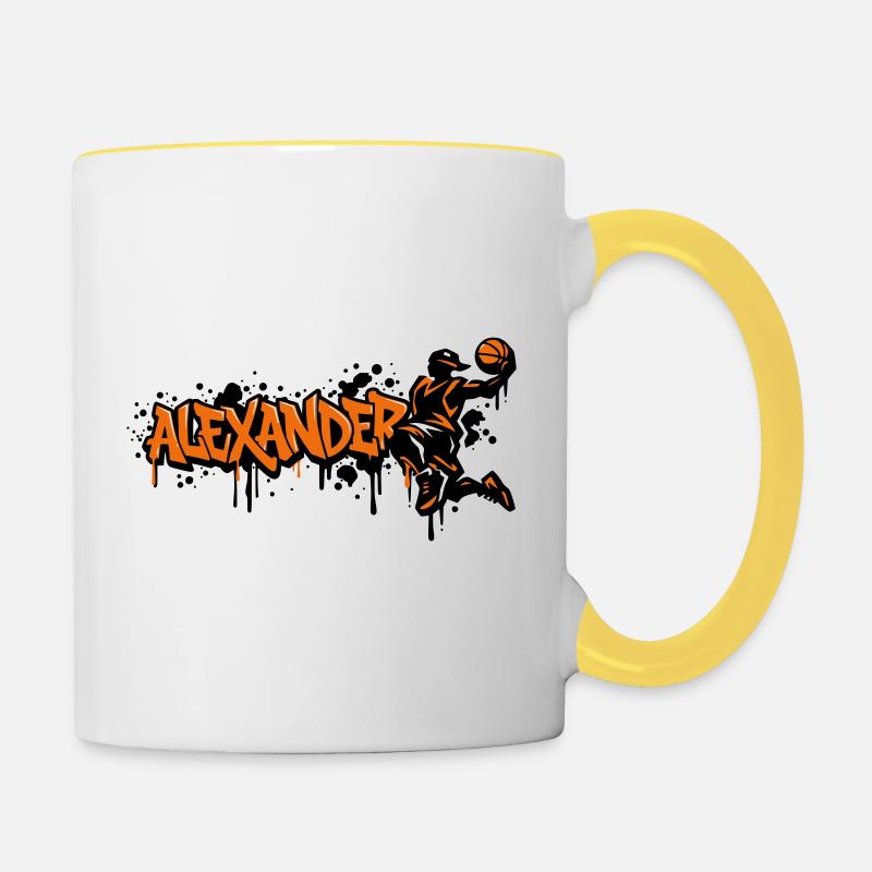 Alexander Graffiti Dunk - Contrasting Mug - white/yellow