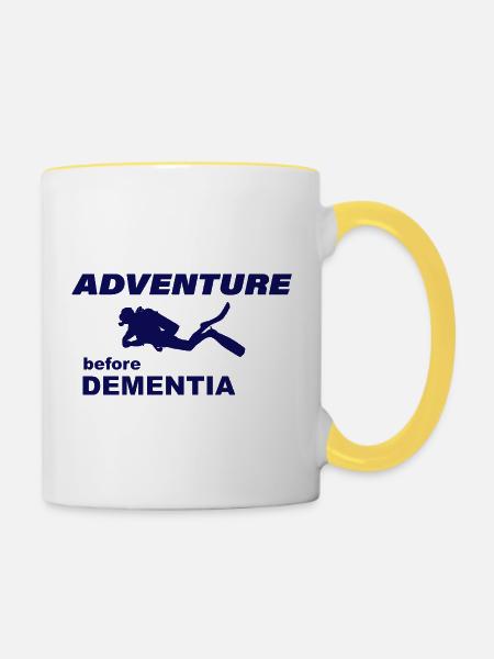 DIVING ADVENTURE - Tasse zweifarbig - Weiß/Gelb