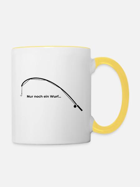 Nur noch ein Wurf - Tasse zweifarbig - Weiß/Gelb