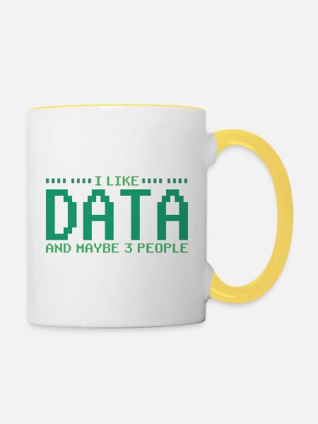 Informatiker Lustige Sprüche - Tasse zweifarbig - Weiß/Gelb