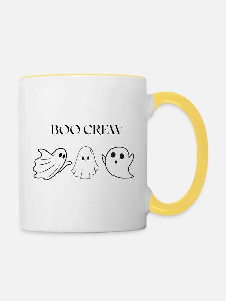BOO CREW - Tasse zweifarbig - Weiß/Gelb