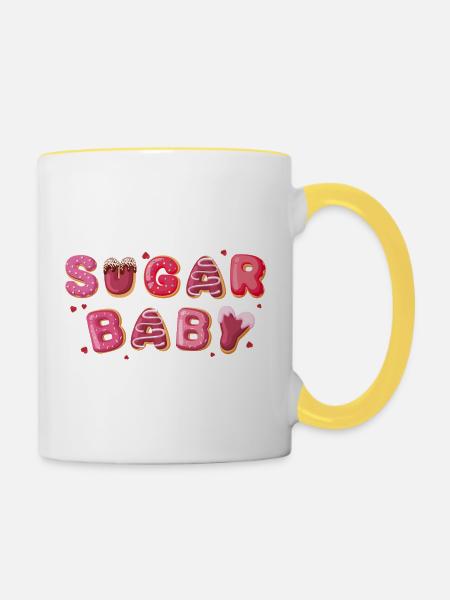 Zuckersüßes Baby - Tasse zweifarbig - Weiß/Gelb
