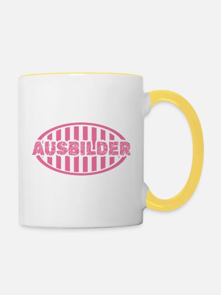 Ausbilder - Tasse zweifarbig - Weiß/Gelb