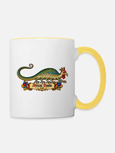 Afrikanischer Basilisk (1640) - Tasse zweifarbig - Weiß/Gelb