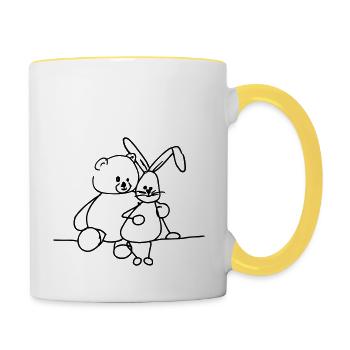 hasevorne - Tasse zweifarbig - Weiß/Gelb - Rechts