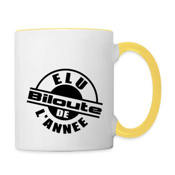 elu_biloute - Tasse zweifarbig - Weiß/Gelb - Rechts