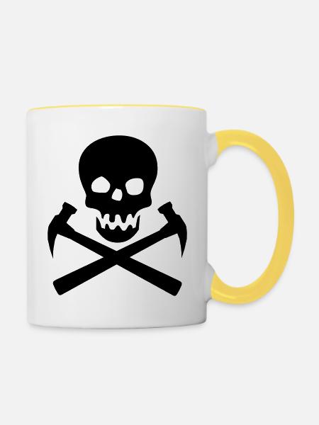 Handwerker - Tasse zweifarbig - Weiß/Gelb