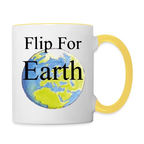 Flip For Earth T-shirt - Tvåfärgad mugg
