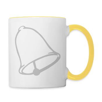 Glocke - Tasse zweifarbig - Weiß/Gelb - Rechts