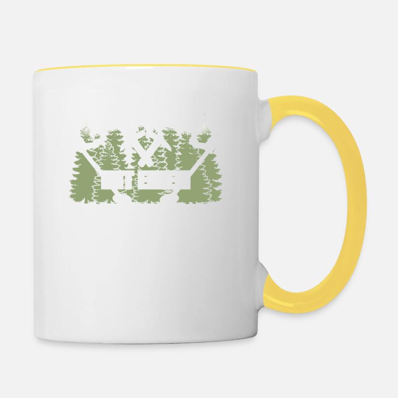 Ich bin Sondengänger - Tasse zweifarbig - Weiß/Gelb