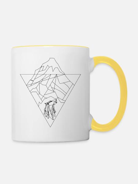 Mount Wolf - Tasse zweifarbig - Weiß/Gelb