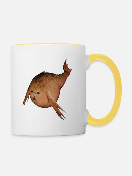 Bruegels Dämon 2 - Tasse zweifarbig - Weiß/Gelb