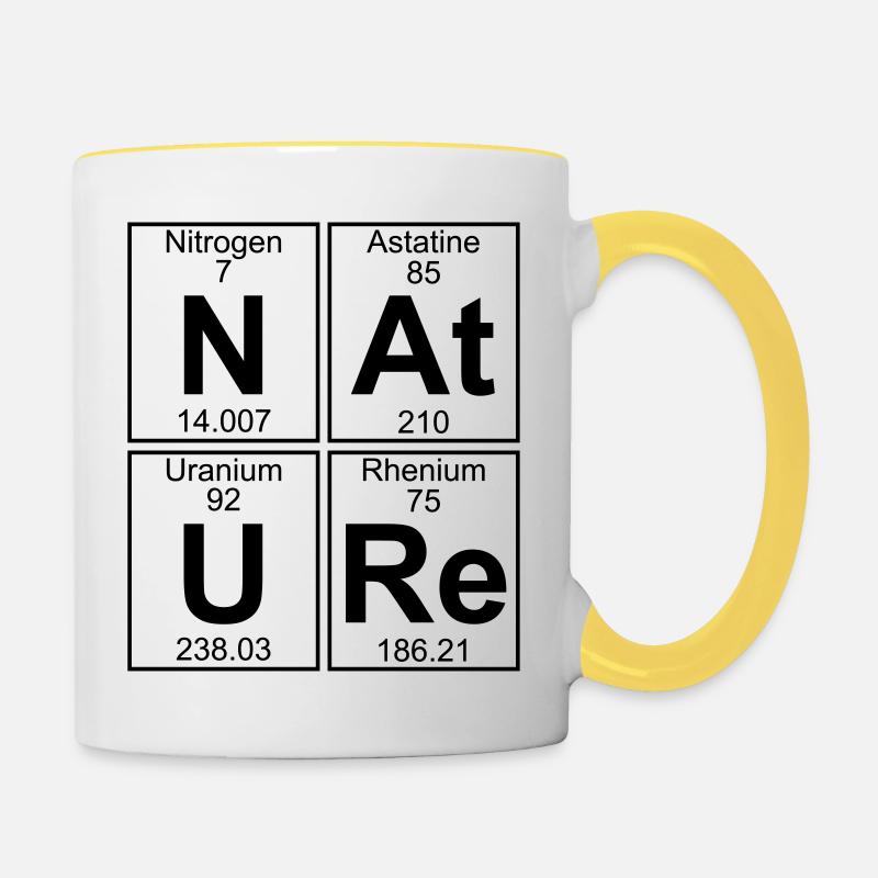 N-At-U-Re (nature) - Full - Mug contrasté - blanc/jaune