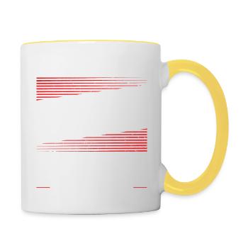 Polen - Ein Echter Pole - Tasse zweifarbig - Weiß/Gelb - Rechts