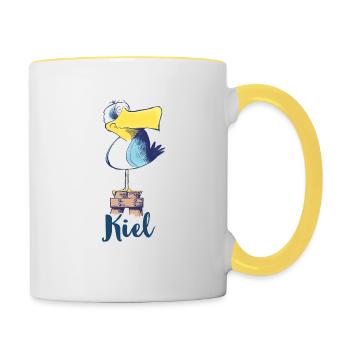 Cheeky keel gull - Contrasting Mug - white/yellow - Right