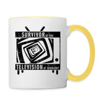 Survivor Of The Midnight TV - Tasse zweifarbig - Weiß/Gelb - Rechts