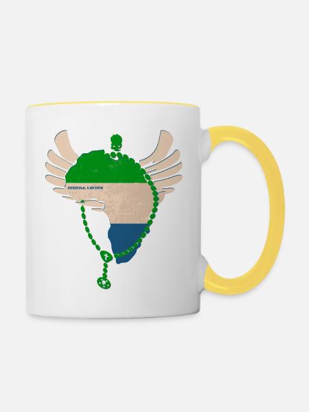 Sierra Leone - Tasse zweifarbig - Weiß/Gelb