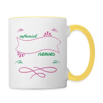 job noël joyeux robot ingénierie cool - Mug contrasté - blanc/jaune - Droite