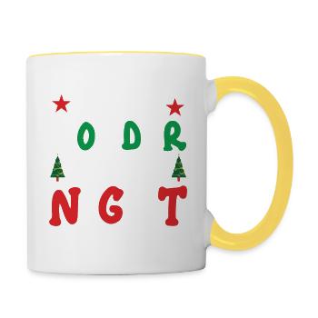 Star Of Wonder & Star of Night Christmas - Tasse zweifarbig - Weiß/Gelb - Rechts