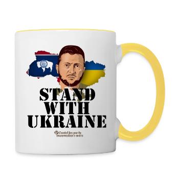 Ukraine Wyoming - Contrasting Mug - white/yellow - Right