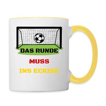I love clothes / WM Special - Tasse zweifarbig - Weiß/Gelb - Rechts