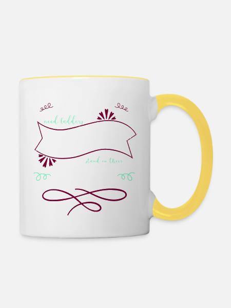 electricity present electrical engineering sayings - Tasse zweifarbig - Weiß/Gelb