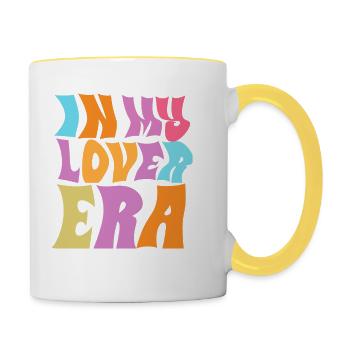 in my Lover Era Romantik pur Liebhaber Ära - Tasse zweifarbig - Weiß/Gelb - Rechts