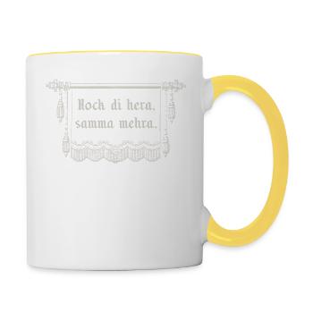 Hock di - Tasse zweifarbig - Weiß/Gelb - Rechts
