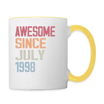 July 1998 Birthday Gift July 1998 - Contrasting Mug - white/yellow - Right