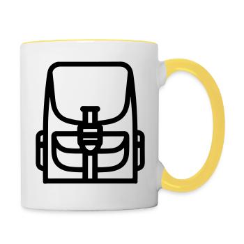 Backpack - Contrasting Mug - white/yellow - Right