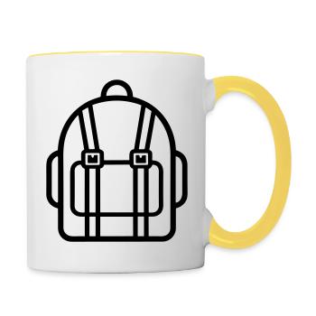 Backpack - Contrasting Mug - white/yellow - Right